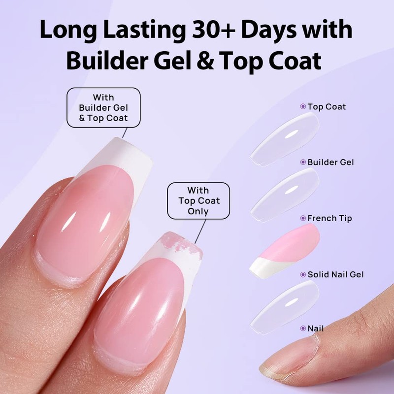 BTArtbox Builder Gel 15 ml for XCOATTIPS French Nails, No