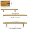 Amerdeco 10 Pack Champagne Bronze Knurled Cabinet Pulls 5 Inch