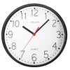 Unilux Wall Clock, Black, 25x25x4.5