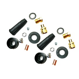 DKJ50-70 TIG Welding Connector Plug & Socket Set Plasma Cutting Copper and Insulating Rubber 2 Black