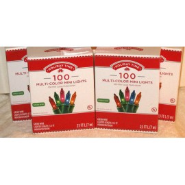 Holiday Time New 4 Pack of 100 Multi-Color Holiday Mini Lights