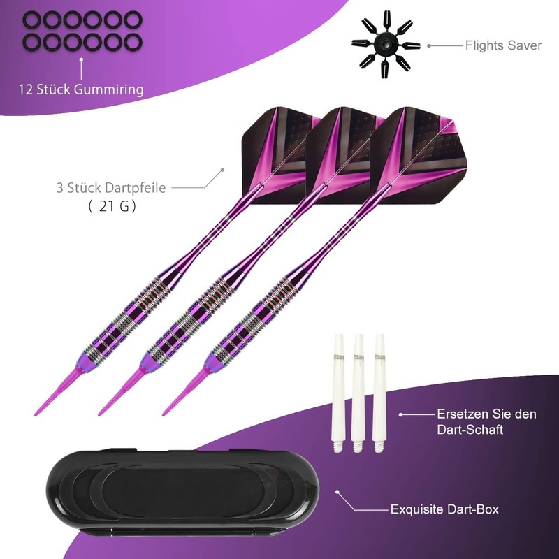 Trecynd Darts with Plastic Tip for Electronic Dartboard Soft Darts