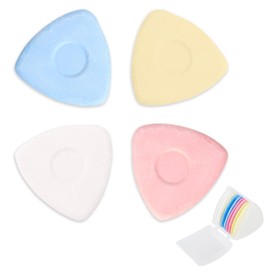 Colorful Triangle Tailors Chalk - 20 Pcs Sewing Chalk in Invisible Box - Sewing Tailor's Chalk, Ideal for Marking Fabric, Quilting, and Handicrafts (Yellow, Pink, Blue, White)