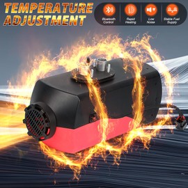 Triclicks Diesel Air Heater with Bluetooth APP Control 12V 5-8KW Parking Heater Diesel Night Heater Remote Control LCD Monitor 10L Tank For Truck, Boat, Car Trailer, Motorhomes, Campervans, Caravans