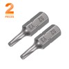 HARFINGTON 2pcs Y Shape Screwdriver Bits 1/4" Hex Shank S2