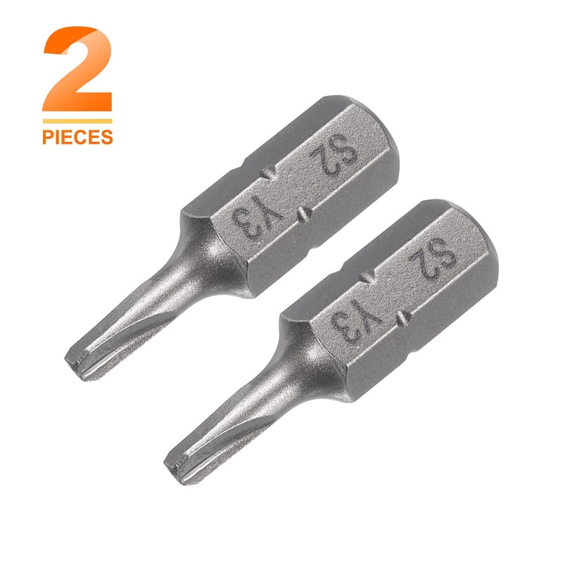 HARFINGTON 2pcs Y Shape Screwdriver Bits 1/4" Hex Shank S2