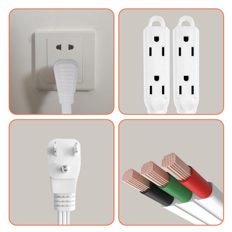 Ultra Explorer - Cable de extensión de enchufe plano de