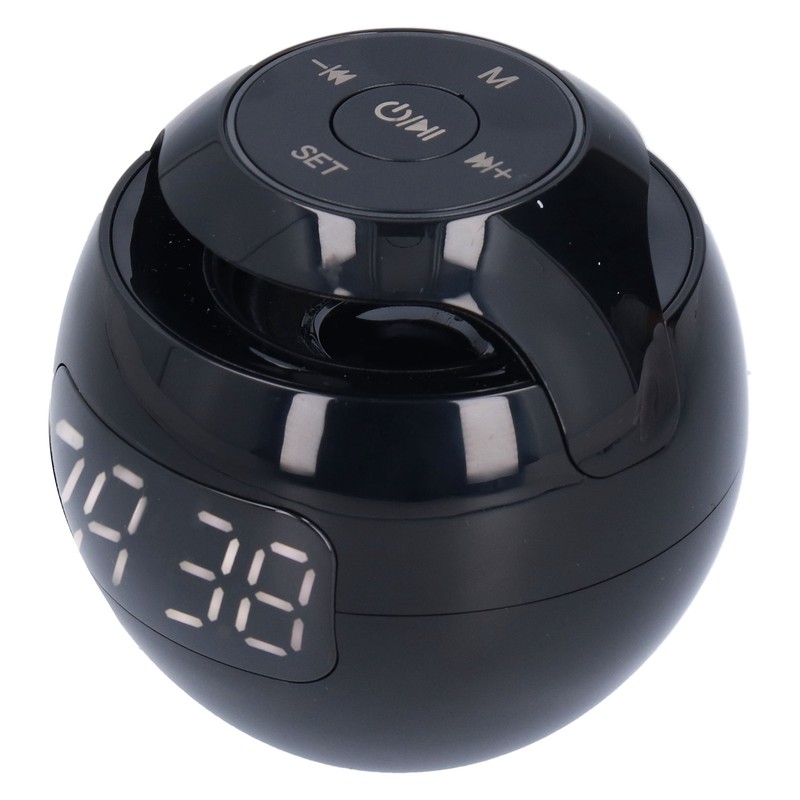 Multifunctional Bluetooth 5.0 Alarm Clock Speaker Rechargeable Ball Shape Portable