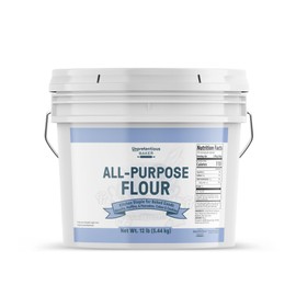 Unpretentious All Purpose Flour, 2 Gallon Bucket, Versatile Kitchen Staple, Food Storage