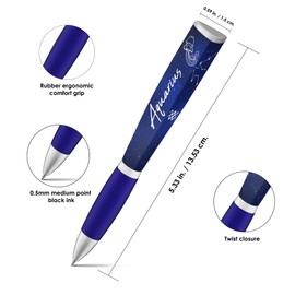 ANINKABOVE Aquarius Ballpoint Pen Zodiac Gift, Cool Pens Constellation Design, Pretty Star Sign Gifts - Fancy Pens Great Astrology Gifts for Women and Men (Aquarius Pen, 3-sided pen, 1 PEN)