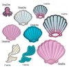 Seashell Mermaid Queen Princess Tail Squid Embroidery Iron-on Patches DIY