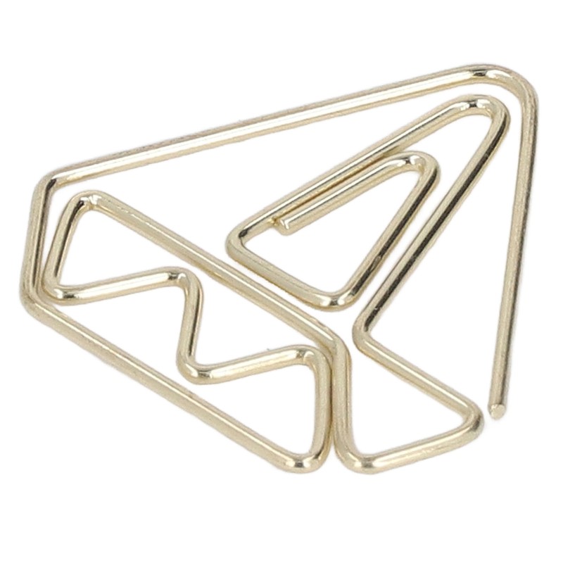 100pcs Metallic Paper Clips Golden Electroplating Process Anti Rust Paper