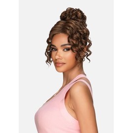Vivica A. Fox LBPB-DIMPLE, Bang & Bun, Quick and Easy Lace, Ponytail Bun and Lace Bangs, Color P4/27/30
