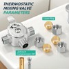 Pronese 1 PCS Below Deck Mixing Valve,3/8" Compression LF Brass