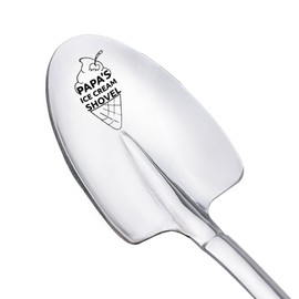 Dad Papa Spoon Gift for Daddy Grandpa Birthday Christmas Gifts for Papa Dad Retirement Gift for Step Dad Ice Cream Lovers Gifts for Dad Presents for Dad Grandad Grandfather Gift Ice Cream Shovel Spoon