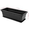JOIKIT 17 Inches Black Plastic Planter Box, 6 Packs, Good
