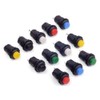 Cylewet 12Pcs 12mm Self-Locking Latching Push Button Switch (Pack of