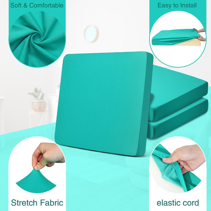 Newwiee 12 Pcs Stretch Sofa Couch Cushion Covers Patio Outdoor