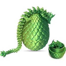 BZQCPLX 3D Dragon Egg Articulating Gemstone,Crystal Dragon Figurine,3D Dragons Egg,Articulated Dragon,Removable Mystery Dragon Egg Toy Dragon,for Kids and Adults Home Decor Desk Decor (C)