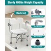 Shower Chair for Inside Shower with Adjustable Arms, 400lb Bathtub