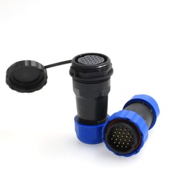 DRRI HE29 24pin 28mm Threaded Coupling Electric Industrial Circular Aviation Connector for Jet Surfboard