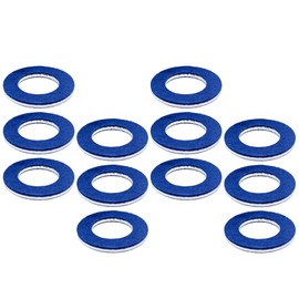 deemars 12PCS Aluminum Oil Drain Plug Gaskets, Oil Drain Plug Washer, M12 Crush Washers Seals Rings, Car Accessories Leak Proof Sealing Gaskets Fit for Most Vehicles, Replace OEM#9043012031