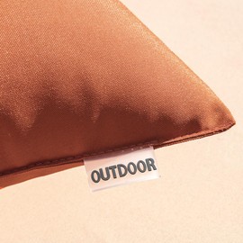 MIULEE Pack of 2 Decorative Outdoor Waterproof Pillow Covers Square Garden Cushion Sham Throw Pillowcase Shell for Patio Tent Couch 20x20 Inch Rust