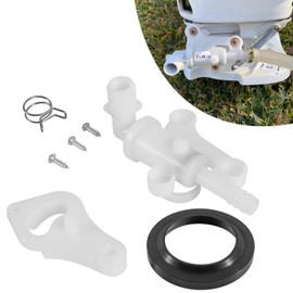 34100 RV Toilet Water Assembly Valves Kit with Hose Clamp Fits for Thetford Aqua-Magic Style Lite & Style Lite Plus RV Camper Toilets Parts Toilet Water Valve Kit