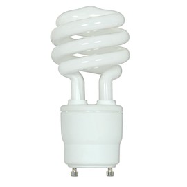 Satco S8204 15 Watt (60 Watt) 950 Lumens Mini Spiral CFL Soft White 2700K GU24 Base Light Bulb