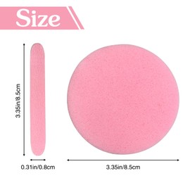120 Pcs Facial Sponge Compressed,Face Cleansing Sponge Makeup Removal Sponge Pad,Exfoliating Wash Round Sponge for Women,Girls(Pink,Yellow)