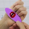 Seductive Luscious Open Mouth Lips Double-Sided Oval Nail File Emery