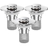 Bathroom Sink Drain Strainer, Pop-up Sink Drain Strainer with Removable