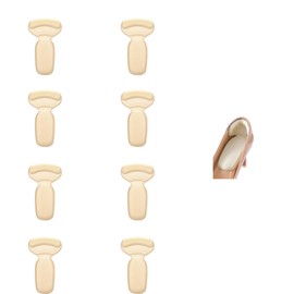 Generic Heel Pads Inserts Grips for Shoe Slipping, Filler Improved Shoe Fit and Comfort Heel Protectors,Heel Pads, Heel Cushions, Shoe Inserts for Loose Shoes. (Beige, T-Shaped)