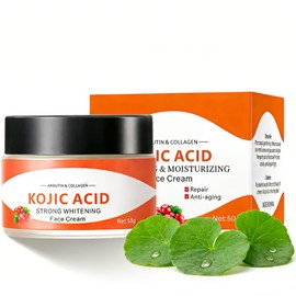 Kojic Acid Brightening Body Lotion, 50g, Face and Body Gel, Natural Ingredients, Moisturizing and Mild Effect (Kojic Acid Cream for Dark Spots) (A)