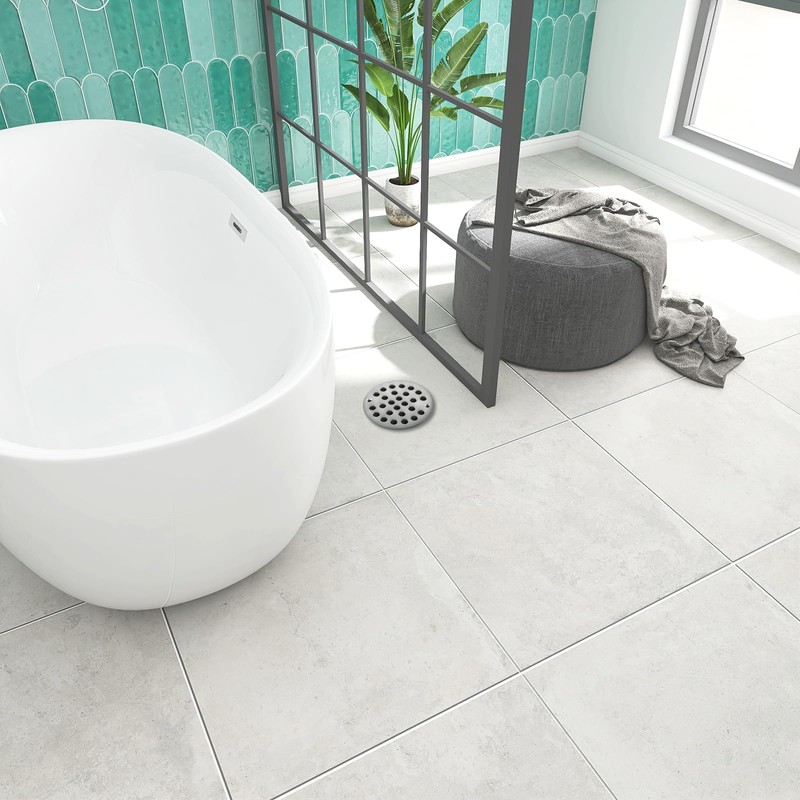 Round 4 Inch Screw-in Floor Drain Cover, Stainless Steel Strainer