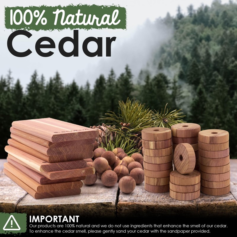 ecoKiwi Cedar Blocks for Clothes Storage Mega Bundle Box -