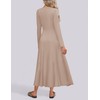 ZESICA Women's Elegant Maxi Dresses 2025 Fall Long Sleeve Button