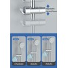 WUBAYI Shower Head Holder with 2 Hooks, Universal Shower Bracket
