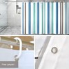 Cawtiuly Modern Linear Pattern Minimalist Shower Curtains Waterproof Washable Fabric