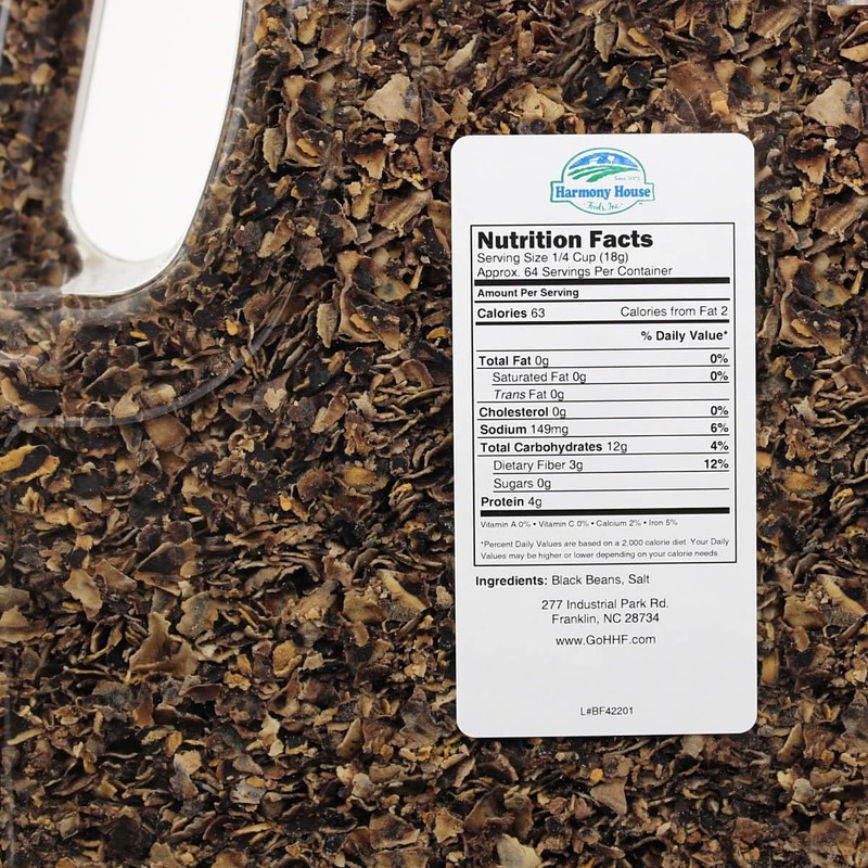 Harmony House Foods Dehydrated Black Bean Flakes (46 oz, Gallon