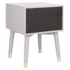 Safavieh Home Lyla Mid-Century Retro Grey and Gold 2-drawer Nightstand