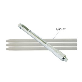 WeldingCity Round Soapstone with Metal Holder and 3-pk Spare Soapstone for Temporary Marking in Welding/Fabrication