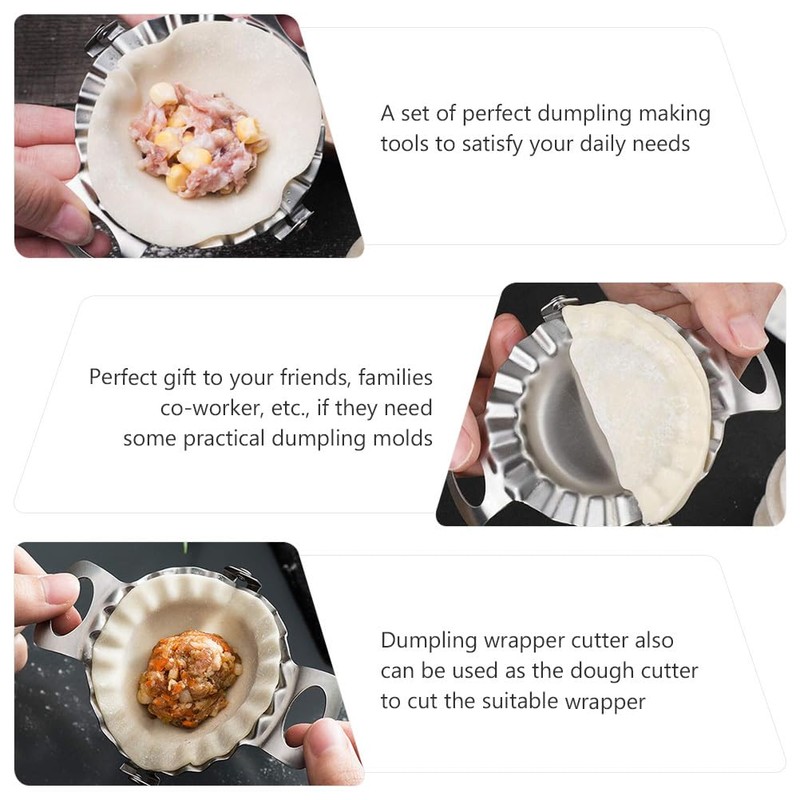ABOOFAN 2pcs Dumpling Maker Set Stainless Steel Dumpling Mould Ravioli
