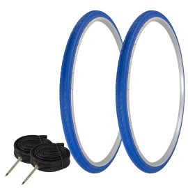PRO+ TIRES 700 x 28 Blue G-5013 W/TUBES 60mm Presta Valve