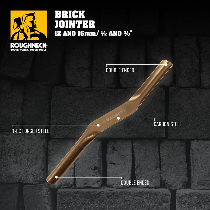 ROUGHNECK® ROU51031 Carbon Steel Brick Jointer ½ & ⅝" (12