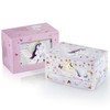Kids Musical Jewelry Box with Big Drawer and zirconia stones