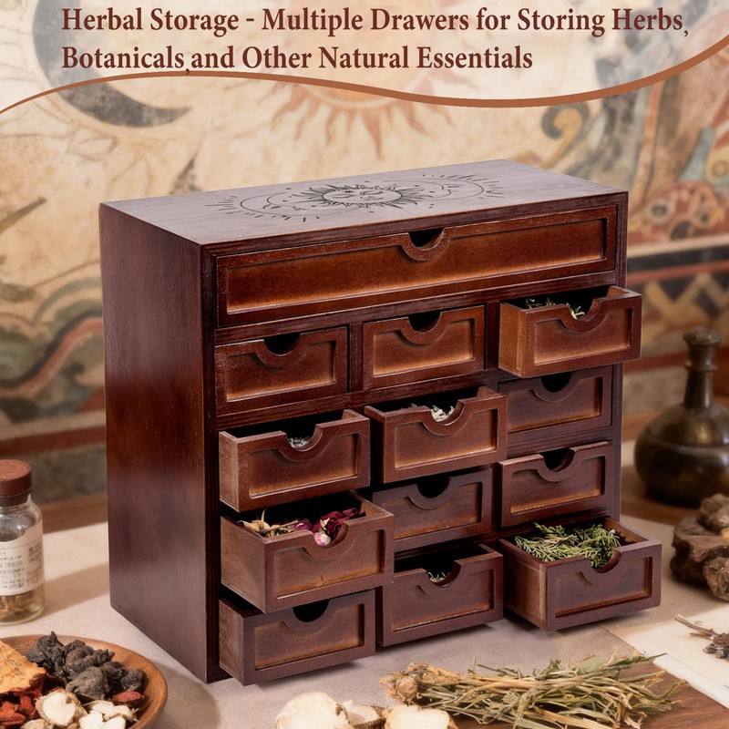 Large Wooden Tarot Card Holder Box - 13.4" x 11.6"