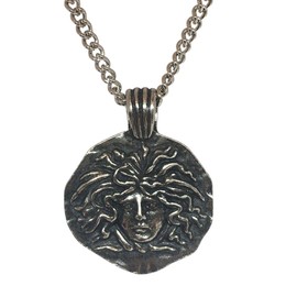 Westair Reproductions Medusa Head Snake Goddess Greek Roman Pendant Historical Costume Necklace