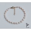 Synata Pulsera de Perlas Blancas Perlas Cultivadas Perlas de Río