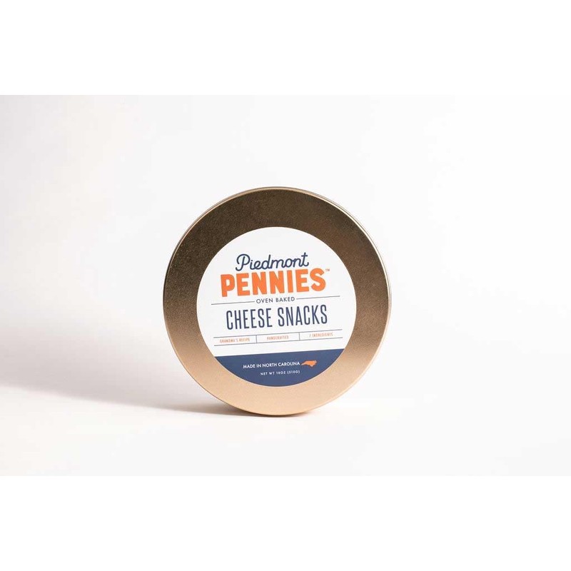 Original Piedmont Pennies Cheese Crackers, 18 oz Gift Tin